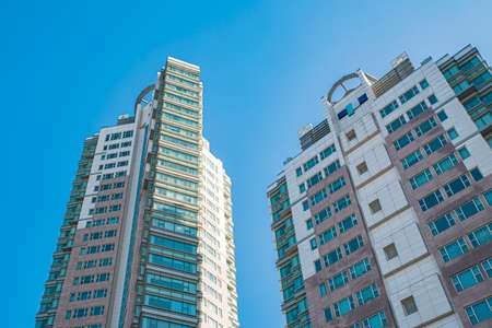 Cityscape of Seoul, Korea. modern architecture on sunny day.  078