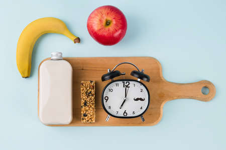 Delicious and healthy breakfast concept - cereal, Porridge and Energy bar 169の写真素材