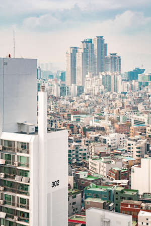 Cityscape of Seoul, Korea. modern architecture on sunny day.  017