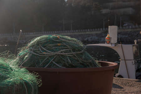fishing village landscape. fresh fish market at the port in Korea 044