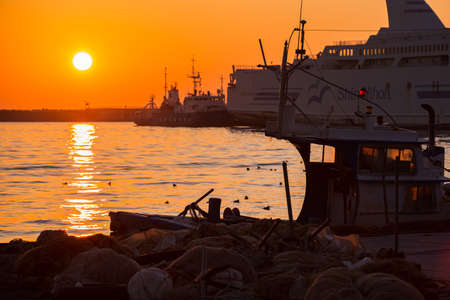 fishing village landscape. fresh fish market at the port in Korea 172の写真素材