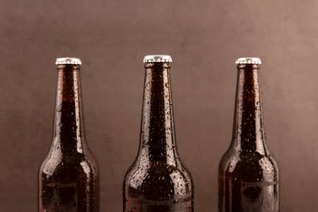 Close up of different glasses and bottles. drinking culture concept photo 005の写真素材