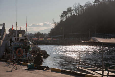 fishing village landscape. fresh fish market at the port in Korea 048の写真素材
