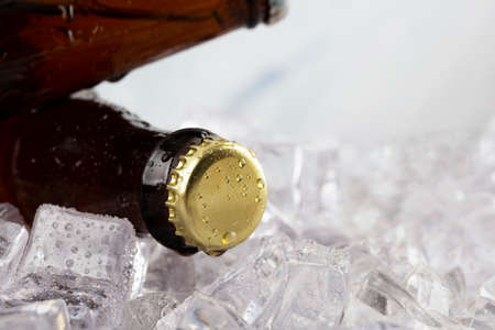 Close up of different glasses and bottles. drinking culture concept photo 028の写真素材