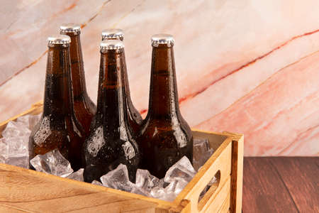 Close up of different glasses and bottles. drinking culture concept photo 033