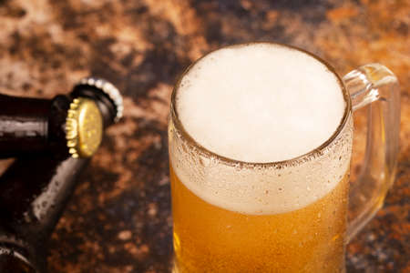 Close up of different glasses and bottles. drinking culture concept photo 016