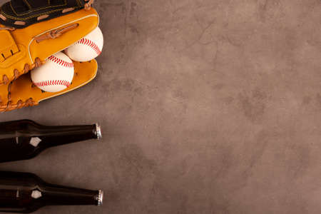 Close up of different glasses and bottles. drinking culture concept photo 053の写真素材