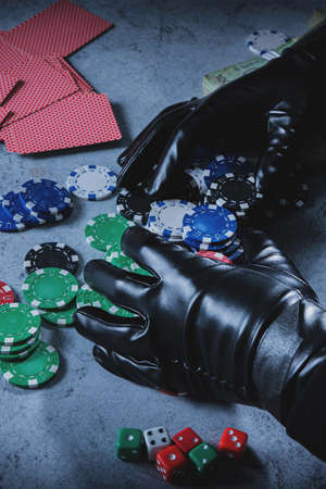 Cyber protection and security concept. Internet hacked computer server, database, network storage, firewall, social network account. 002の写真素材