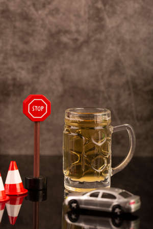 Close up of different glasses and bottles. drinking culture concept photo 092の写真素材