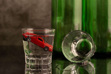 Close up of different glasses and bottles. drinking culture concept photo 088