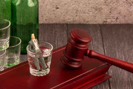 Close up of different glasses and bottles. drinking culture concept photo 099