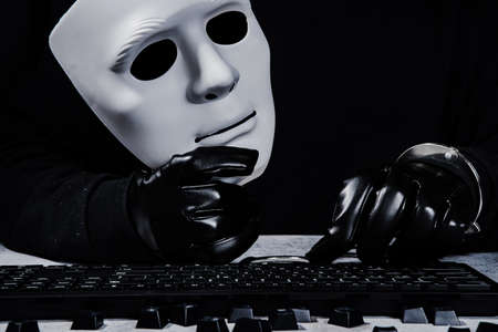 Cyber protection and security concept. Internet hacked computer server, database, network storage,...
