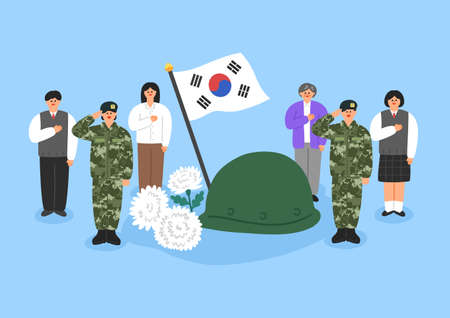 Various Korean anniversaries illustration. to celebrate and memorial a special day in Korea. 007の写真素材