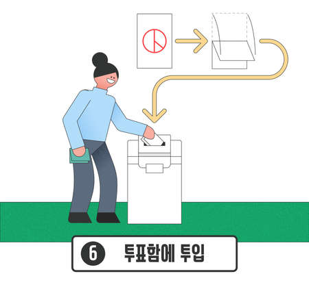 Voting and Election concept, Voting process illustration 006のイラスト素材