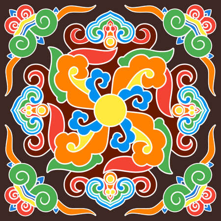 the Korean traditional pattern illustration 069のイラスト素材