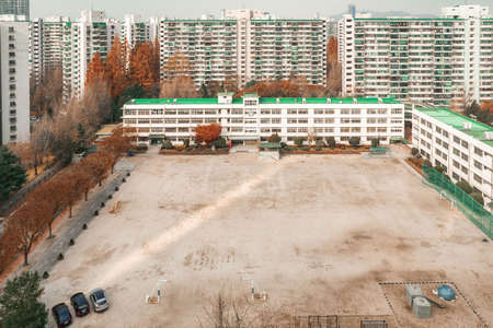 Cityscape of Seoul, Korea. modern architecture on sunny day.  021のeditorial素材