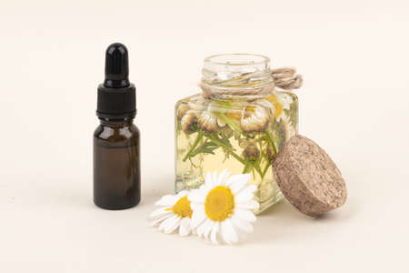 Herbal cosmetic concept, inner or skin beauty careの写真素材