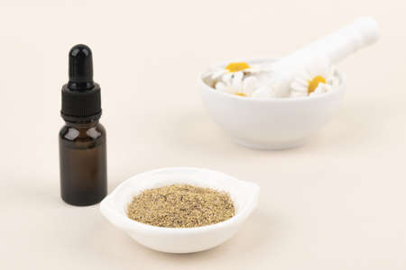 Herbal cosmetic concept, inner or skin beauty care 075の写真素材
