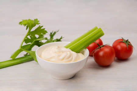 Different sauces collection. ketchup, mayonnaise, mustard with food 137の写真素材