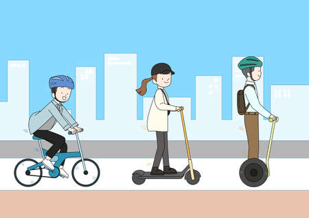 Concept of modern technology devices for smart life cartoon illustration. 004