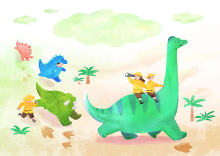 fairy tale story concept watercolor Illustrationの写真素材