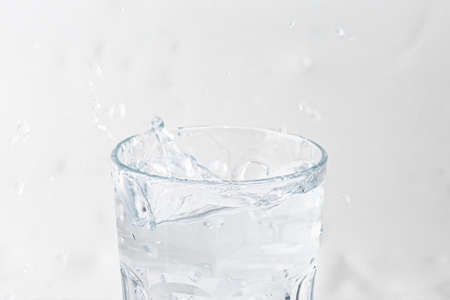 Fresh and clean water concept, water glass isolated