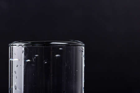 Fresh and clean water concept, water glass isolatedの写真素材