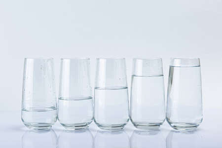 Fresh and clean water concept, water glass isolated
