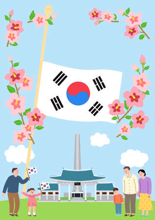 Spring and summer event poster and banner templates design illustrationの写真素材