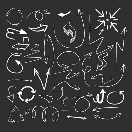 Set of arrow designs in different styles illustrationのイラスト素材