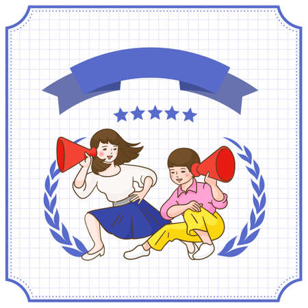 Retro style advertising for sale, discount, coupon template illustrationのイラスト素材