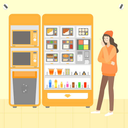 unmanned machinery and self service device in the store illustrationのイラスト素材