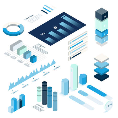Business Infographic set illustrationのイラスト素材