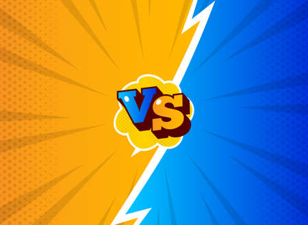 VS versus symbol for confrontation or opposition design concept illustration 007のイラスト素材