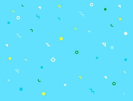 Small shapes pattern on blue background.のイラスト素材