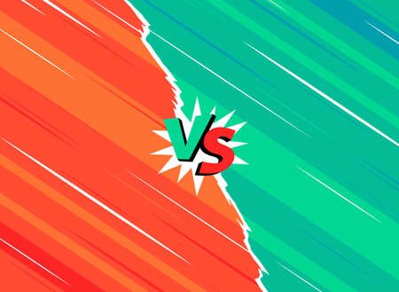 VS versus symbol for confrontation or opposition design concept illustration