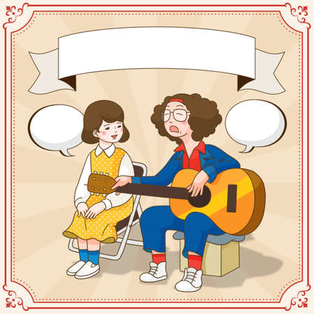 Retro style advertising for sale, discount, coupon template illustrationのイラスト素材