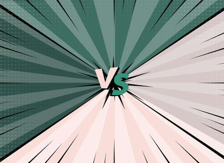VS versus symbol for confrontation or opposition design concept illustration