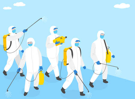 Victory over the virus. Stopping an epidemic infection illustration  011のイラスト素材