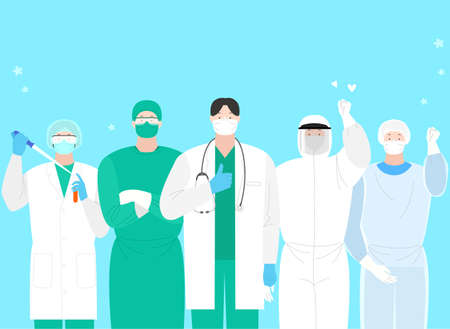 Victory over the virus. Stopping an epidemic infection illustration  001