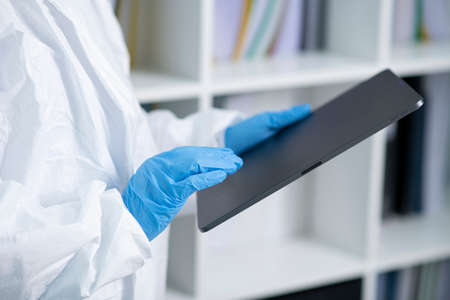 Science, chemistry, biology, and medicine concept, scientist with equipment and science experiments 119の写真素材