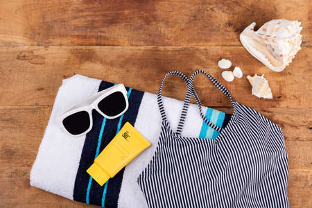 Summer holiday concept, Summer beach accessories 184の写真素材