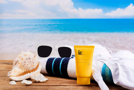 Summer holiday concept, Summer beach accessories 183の写真素材