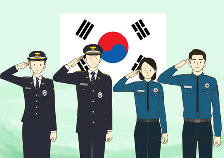 Concept of S. Korean independence, movement, memorial, liberation illustration 004の写真素材