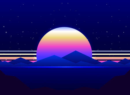 Retro styled digital futuristic background 006のイラスト素材