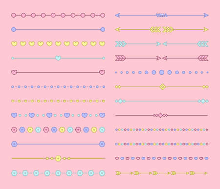 Decoration banners elements set illustrationのイラスト素材