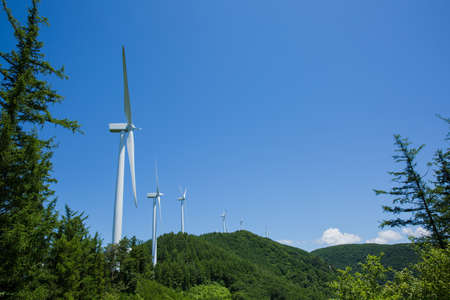 Beautiful mountain landscape, blue sky over hillside meadow 001