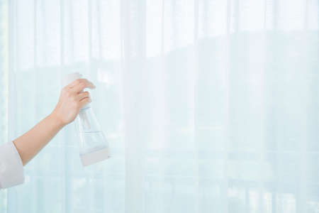 hygiene and cleanliness concept. cleaning home and various cleaning products 008の写真素材