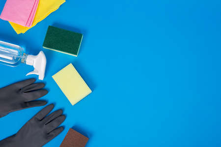 hygiene and cleanliness concept. cleaning home and various cleaning products 109