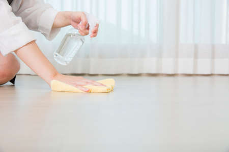 hygiene and cleanliness concept. cleaning home and various cleaning products 060の写真素材